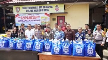 Beras dan Minyak Goreng Murah Diserbu Warga dalam Bazar Polri di Mura