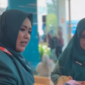 Wakil Ketua I DPRD Kabupaten Murung Raya, Dina Maulidah, Saat menghadiri Acara Puncak Peringatan Hari Kesatuan Gerak (HKG) PKK ke-54 Tingkat Nasional di Kota Makassar.