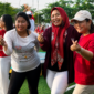 Wakil Ketua I DPRD Kabupaten Murung Raya, Dina Maulidah, S.HI., hadir dalam gelaran Senam Aerobic Zumba Party.